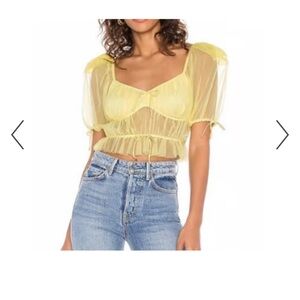 Yellow sunshine crop top For Love and Lemons